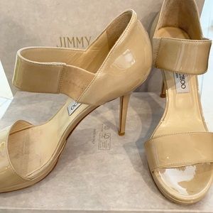 Jimmy Choo | Shoes | Jimmy Choo Nude Sandal Heel 385 Alana Style | Poshmark